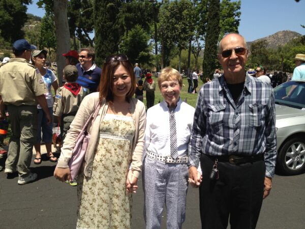 Seina, Mrs. Valley, and David Valley in San Diego, Memorial Day 2013